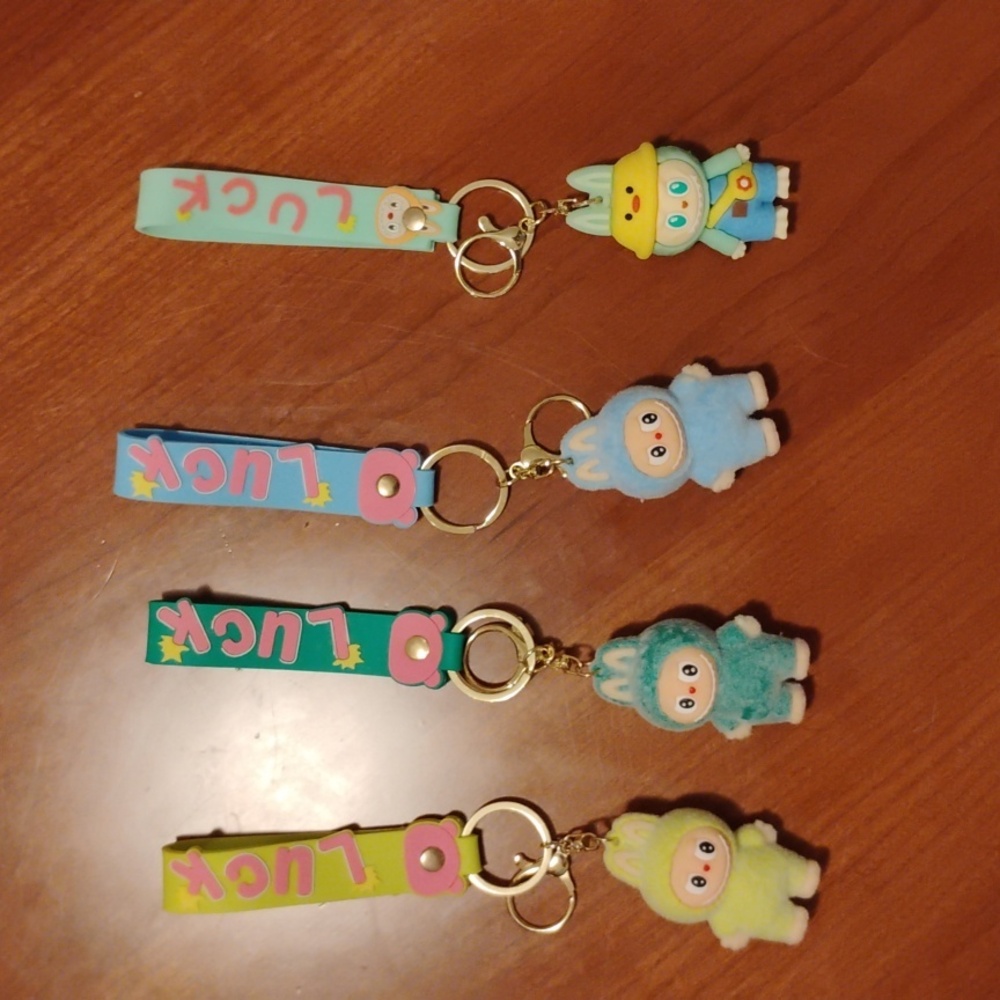 Colorful Labubu Themed Keychains